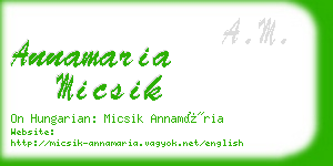 annamaria micsik business card